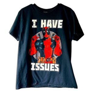 Marvel Mens 'I Have Issues Deadpool' Tee Shirt Size L